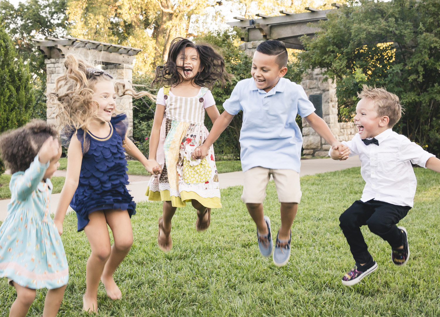 kids jumping in joy